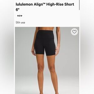 Lululemon Align 6” shorts